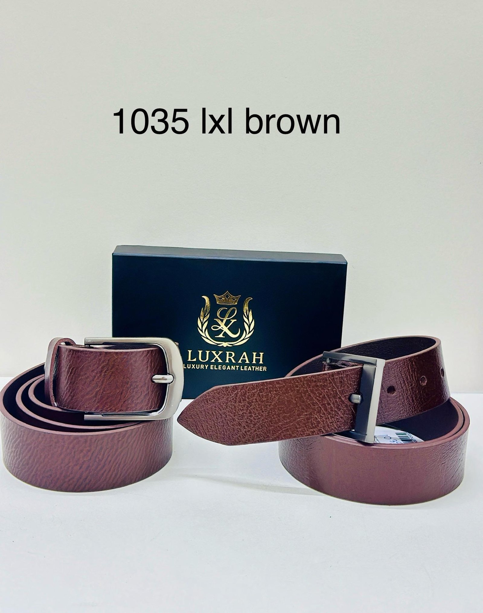 LXL LEATHER BELT 1035 BROWN